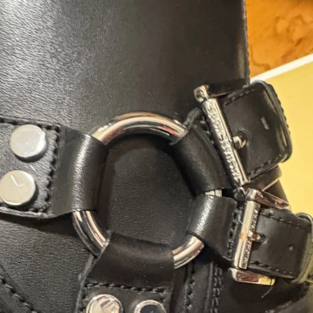 Michael Kors Black Leather Combat Boots - Picture 13 of 13